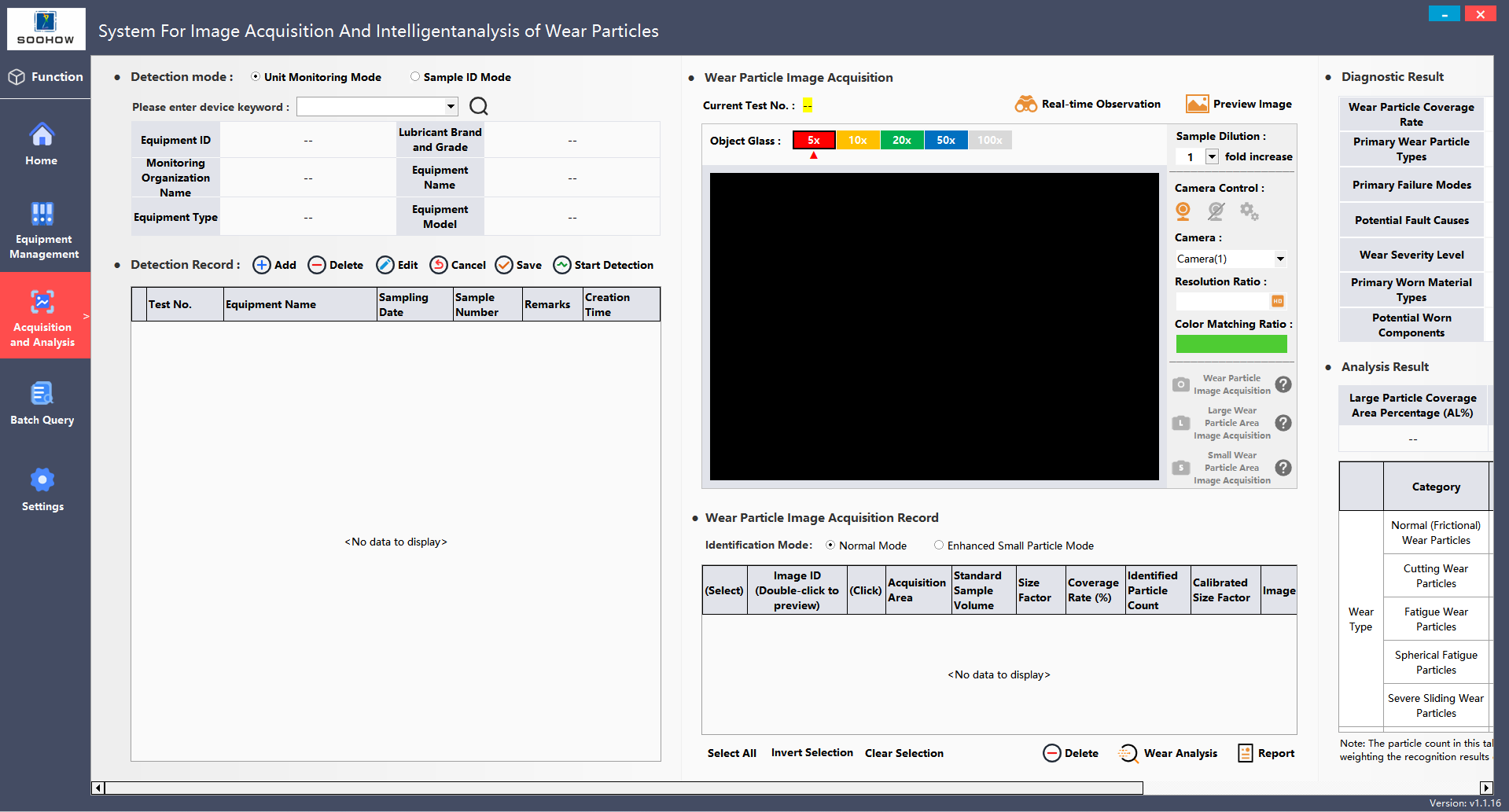 Système d'Acquisition d'Images et d'Analyse Intelligente des Particules d'Usure (Propulsé par l'IA)